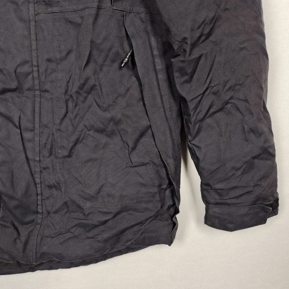 The North Face Mens XS Black Hooded Insulated Parka Faux Fur Trim Down Coat